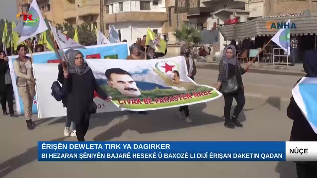 Bi hezaran şêniyên bajarê Hesekê û Baxozê li dijî êrişan daketin qadan