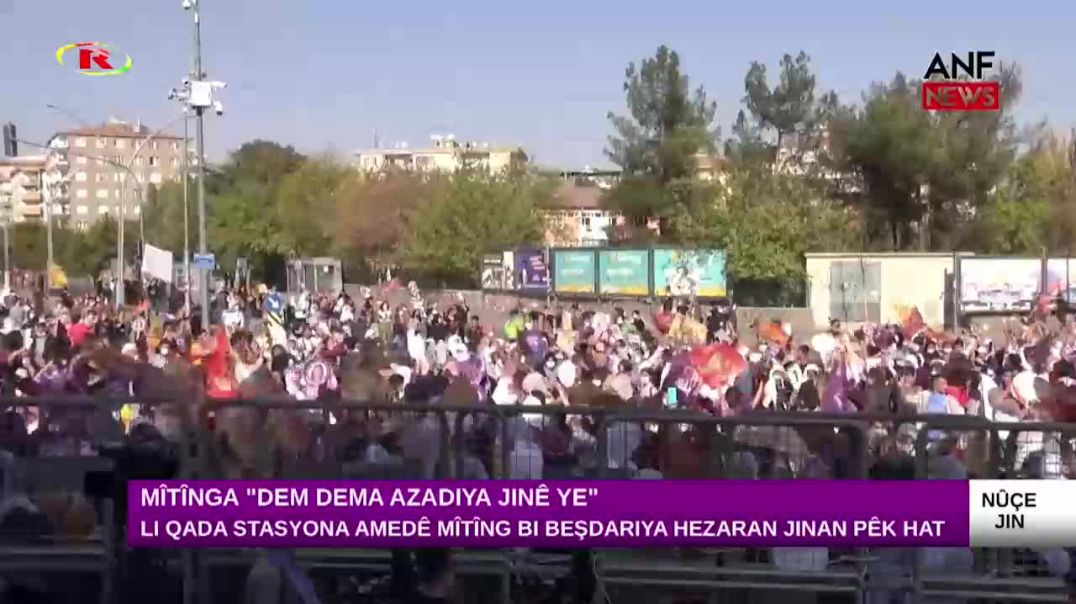 Li qada stasyona Amedê mîtîng bi beşdariya hezaran jinan pêk hat