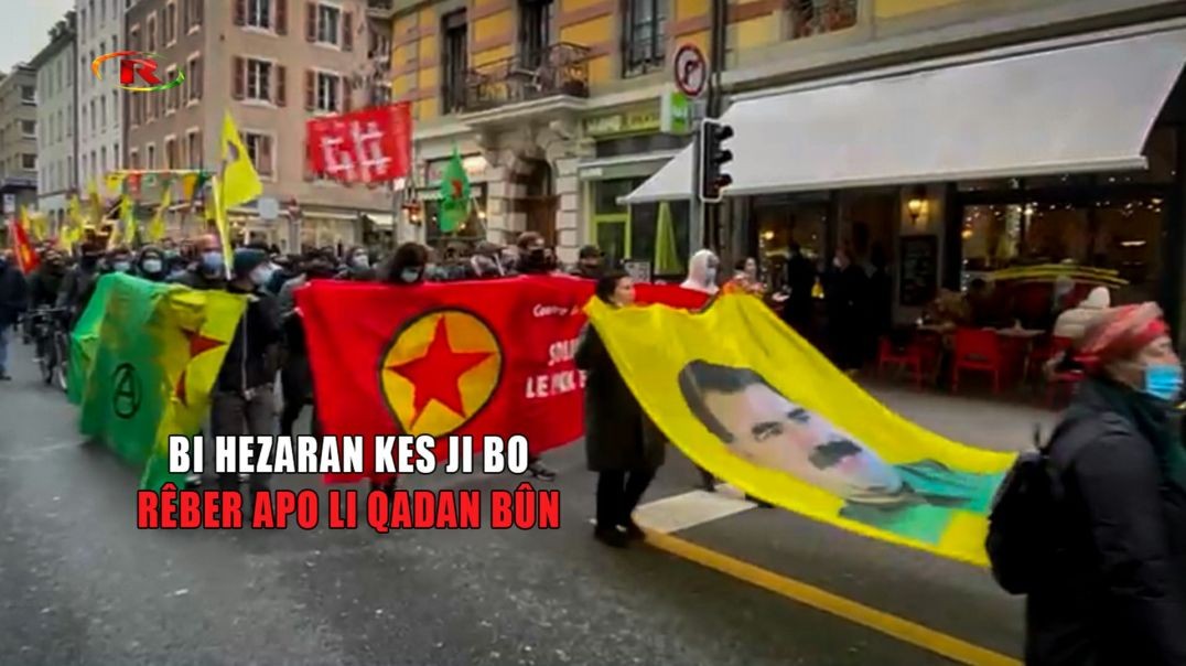 ⁣Kurdistanî û dostên wan li Ewropa ji bo azadiya Rêber Ocalan daketin qadan