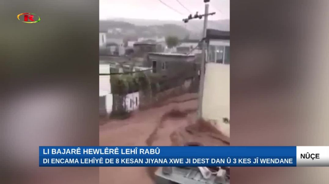 Di encama lehîyê de 8 kesan jiyana xwe ji dest dan û 3 kes jî wendane