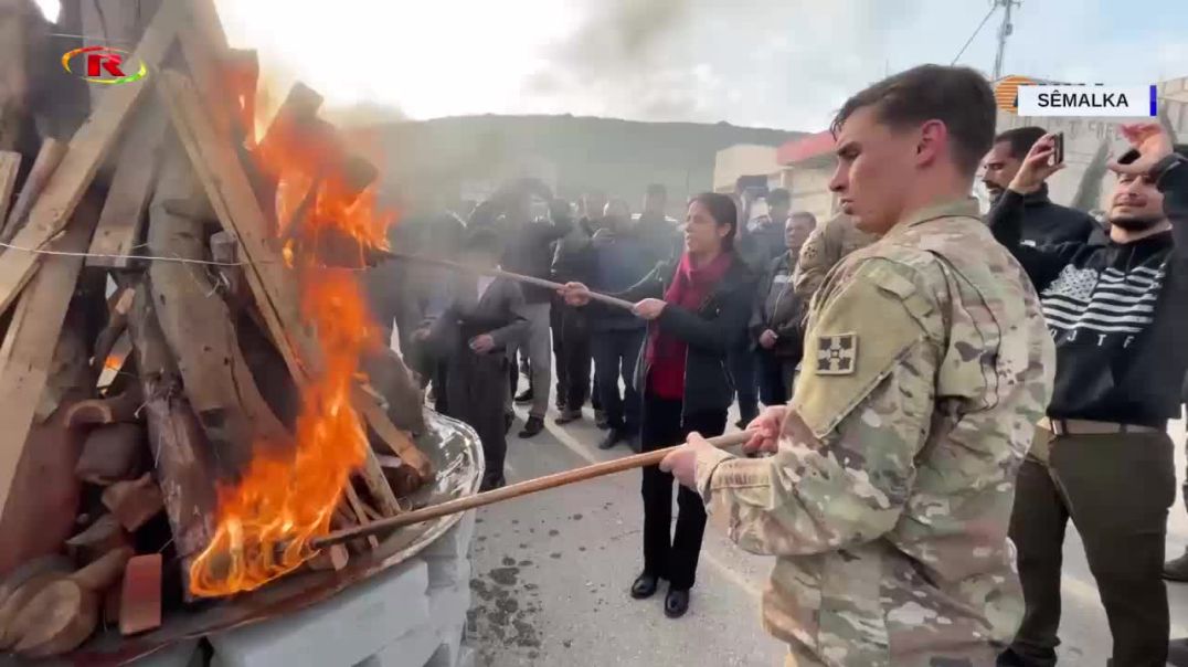 Agirê Newrozê li gelek deverên Rojava hat pêxistin