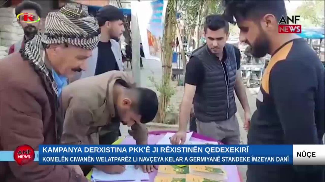 ⁣Ciwanên Welatparêz li navçeya Kelar a germiyanê standeke îmzeyan danî