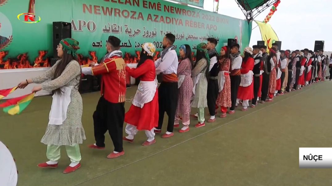 ⁣Li kobanê, Heleb, Şehba û Reqayê agirê Newrozê bi coşeke mezin hat pêxistin