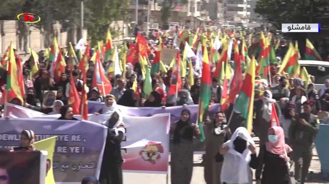 ​​​​​​​الآلاف من أهالي شمال وشرق سوريا يتظاهرون تنديداً بالهجوم المشترك على مناطق الدفاع المشروع