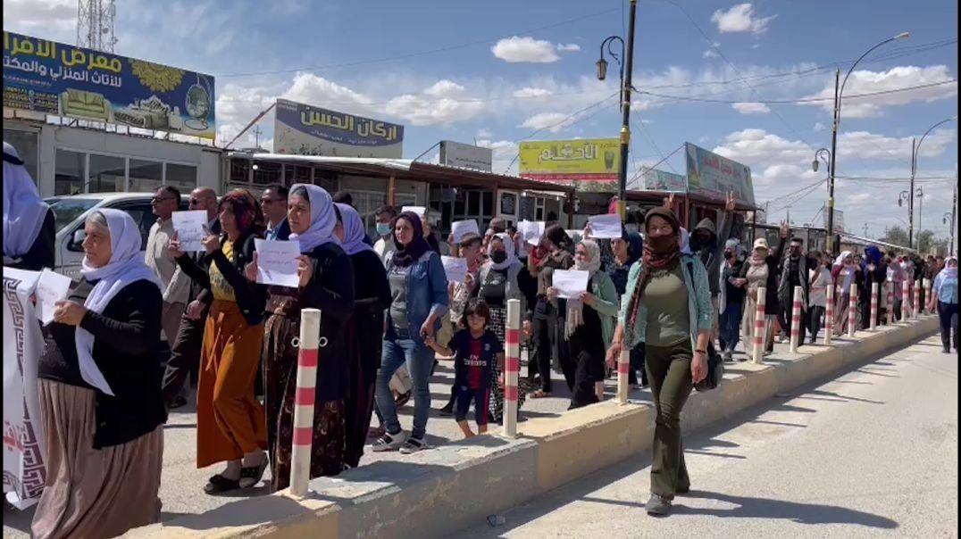 Li navçeya Sinûnê meşek li dijî êrişan hate lidarxistin