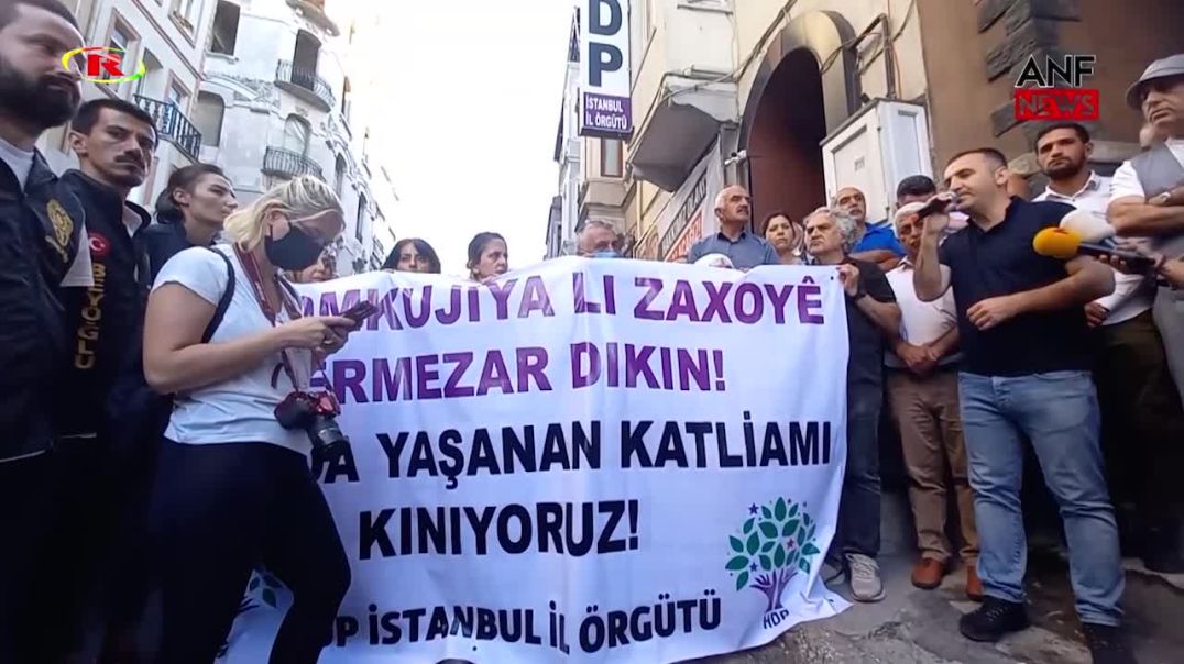 ⁣Rêxistina HDP'ê ya Stenbol û Amedê komkujiya Zaxo şermezar kirin