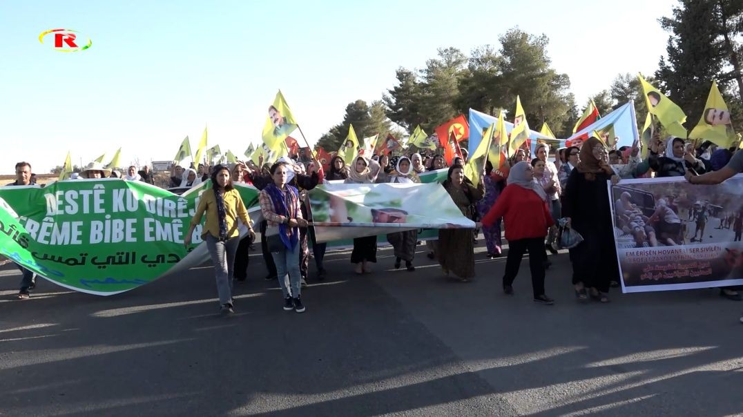 Bi hezaran gelê Dêrikê li dijî êrişan daketin qadan