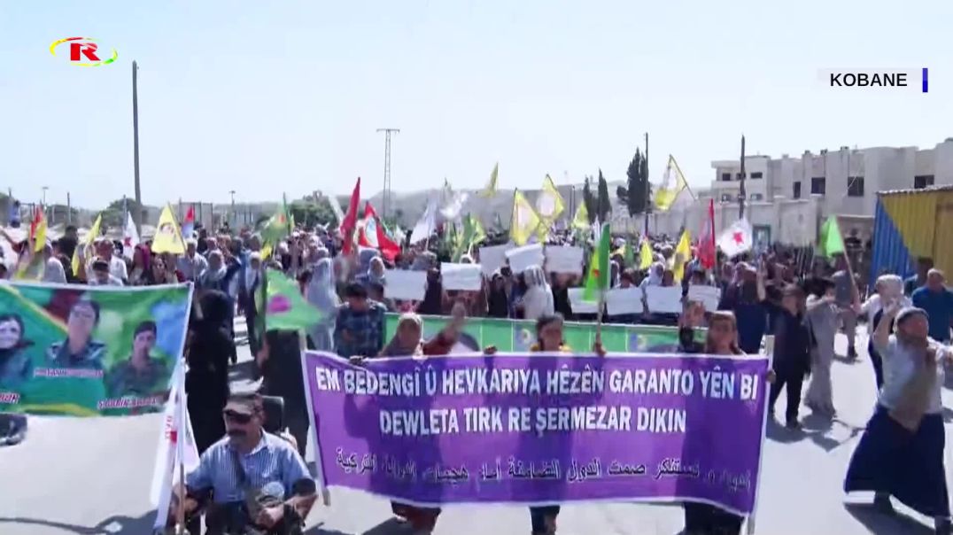 Xelkê Kobanê û Helebê li dijî êrişên dewleta Tirk derketin qadan bûn