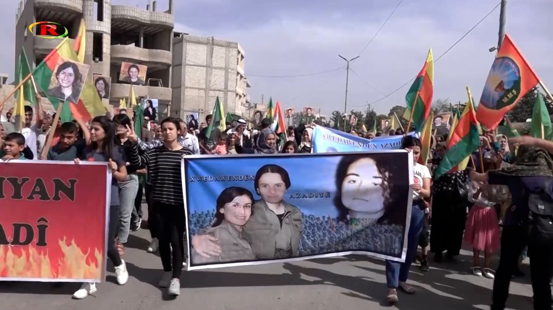 ⁣Li Kobanê ji bo piştgirîya serhildanên li Îran û Rojhilat meş pêk hat