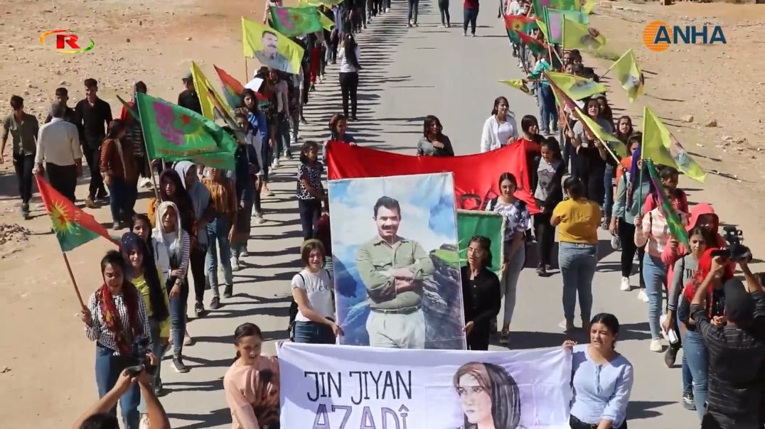 ⁣اتحاد المرأة الشابة في إقليم عفرين يدعم الاحتجاجات في إيران وشرق كردستان عبر مسيرة حاشدة