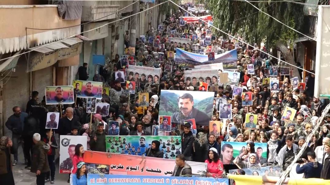 ⁣مظاهرات في عموم شمال وشرق سوريا تنديداً بالاحتلال التركي لعفرين وجرائمه فيها