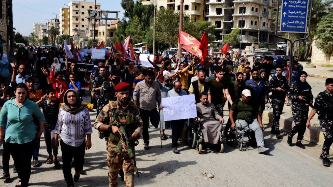 ⁣الآلاف في شمال وشرق سوريا ينددون بهجمات الاحتلال التركي ويؤكدون على النضال