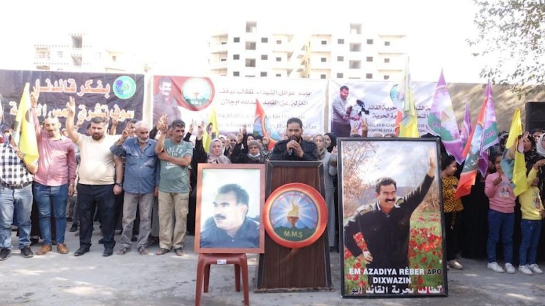 ⁣خيمة اعتصام في الرقة للمطالبة بحرية القائد عبد الله أوجلان الجسدية