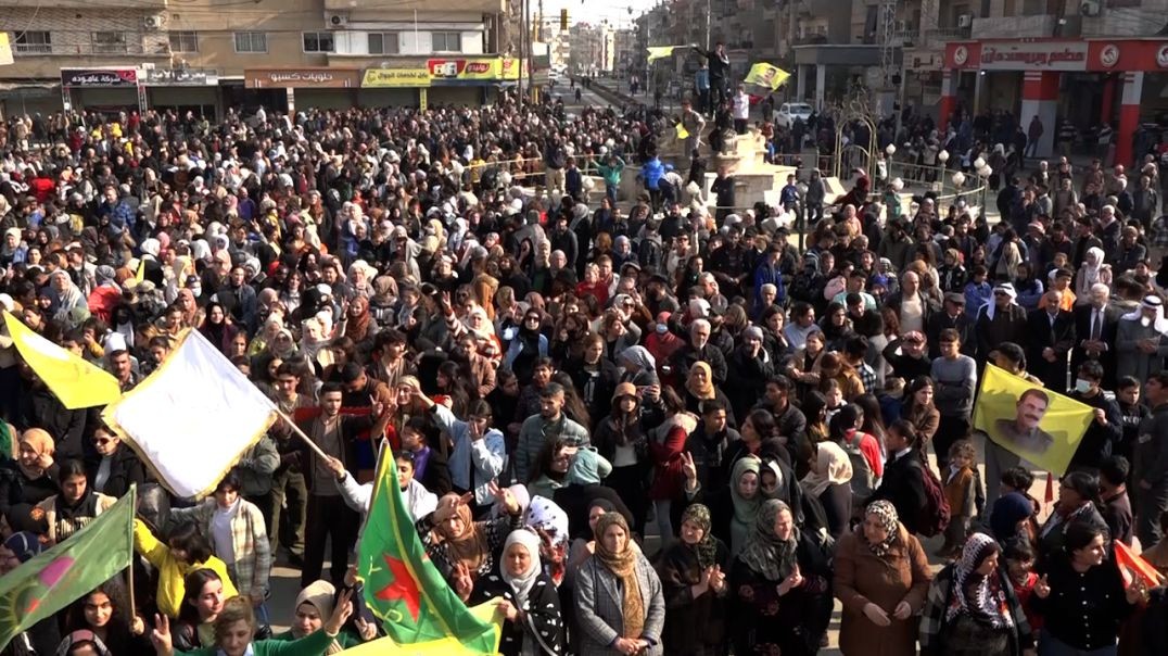 ⁣DOSYA - Gelê Hesekê bi meşekê êrîşên dagirkeriya Tirkiyê li ser Bendava Tişrînê şermezar kir