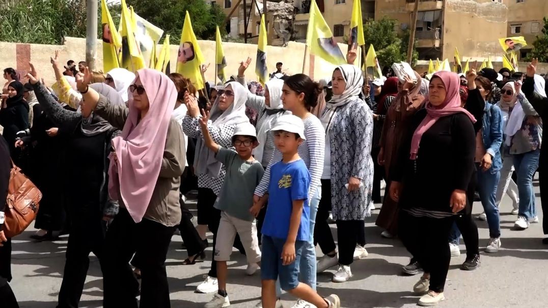 ⁣ملف - خلال مسيرة.. أهالي الطبقة يؤكدون أن حرية القائد عبدالله أوجلان ضمان للسلام والديمقراطية