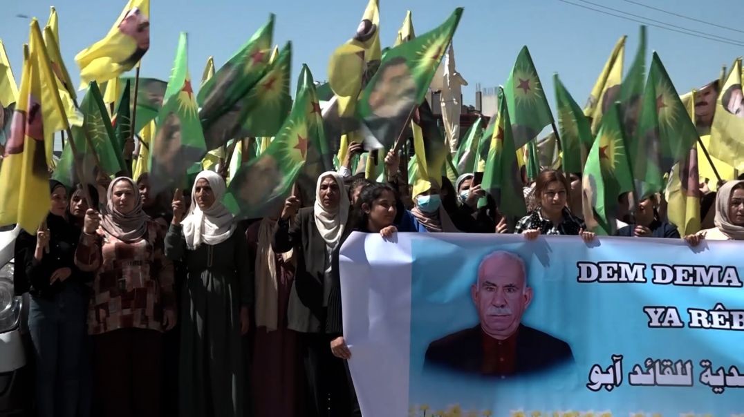 ⁣DOSYA-Şêniyên Kobanê ji bo azadiya fîzîkî ya Rêber Apo meşek lidarxist