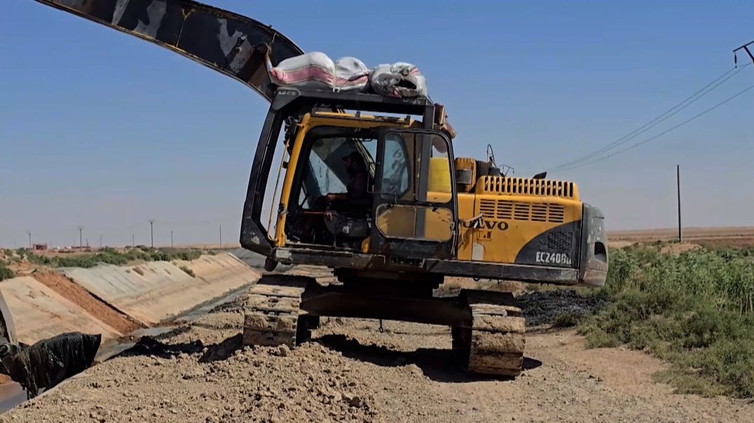 ⁣البدء بمشروع تأهيل وصيانة قناة ري الخابور في ريف ديرالزور الشمالي - تقرير: أسامة الأحمد