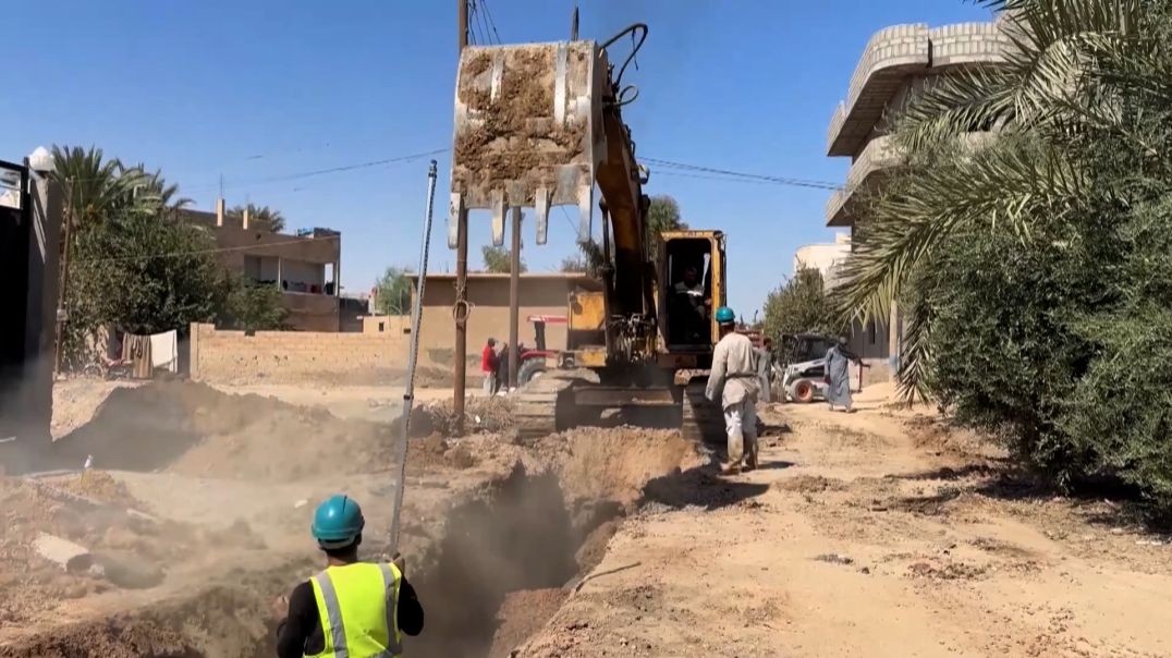 ⁣انطلاق أعمال تحديث شبكات الصرف الصحي في مدينة هجين بريف دير الزور - تقرير: قاسم الحردان