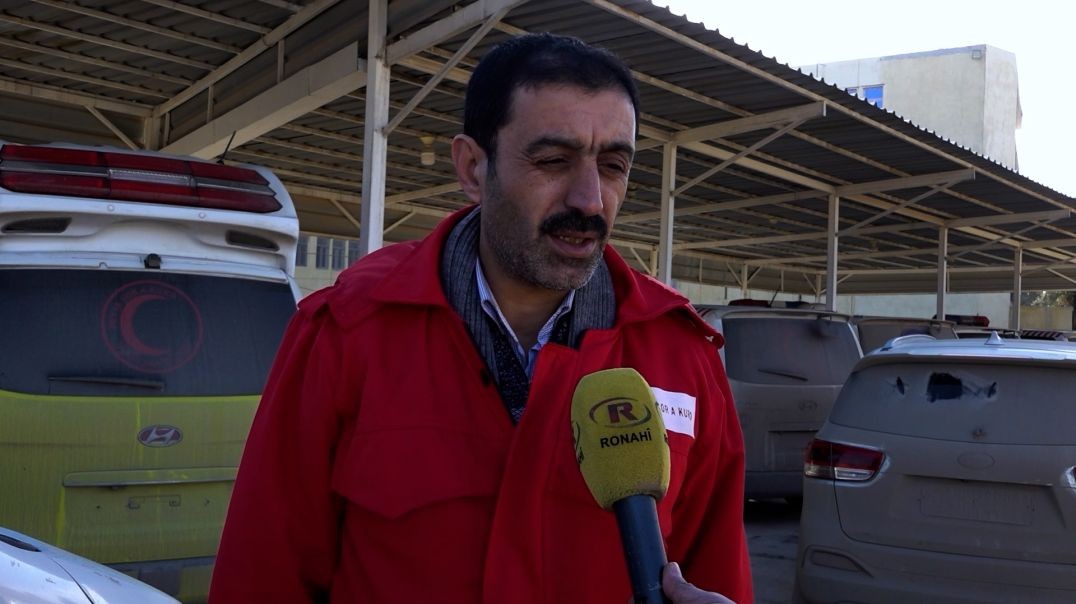 ⁣الهلال الأحمر الكردي يقوم بواجبه الإنساني في إسعاف الجرحى وتقديم الرعاية الطبية لأهالي الشيخ مقصود
